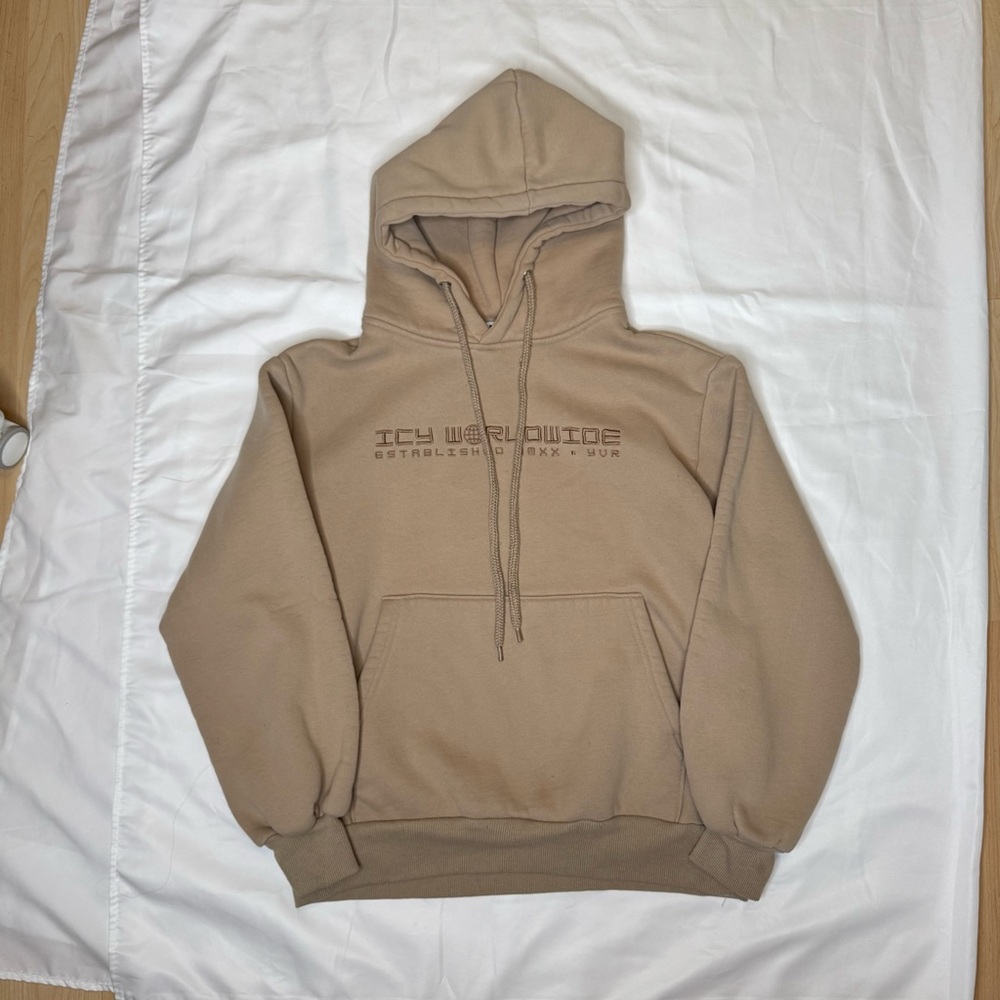 Tan Embroidered Hoodie